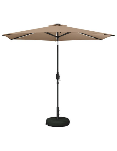 Parasol da Giardino con Luci LED 270 x 270 cm Poliestere