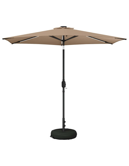 Parasol da Giardino con Luci LED 270 x 270 cm Poliestere