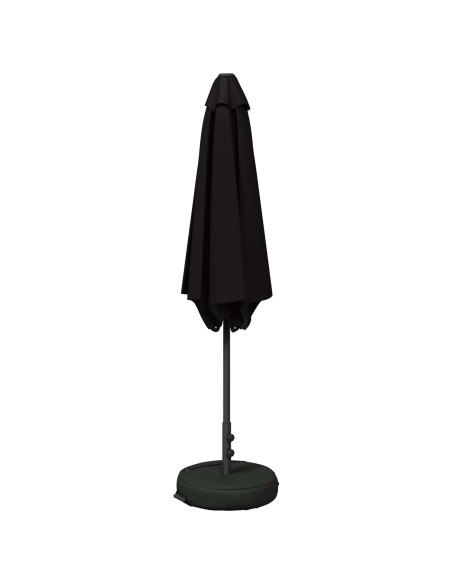 Ombrello da giardino 300 x 300 cm Poliestere Rettangolare Nero