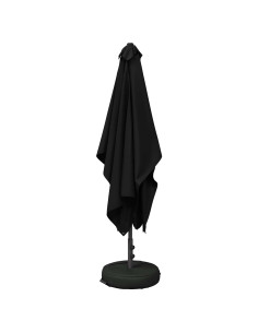 Ombrello da giardino 200 x 300 cm Poliestere Rettangolare Nero 2