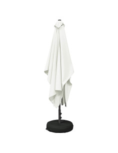 Ombrello da giardino 200 x 300 cm Poliestere Rettangolare Crema 2