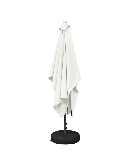 Ombrello da giardino 200 x 300 cm Poliestere Rettangolare Crema