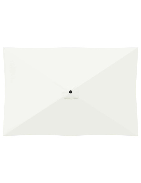 Ombrello da giardino 200 x 300 cm Poliestere Rettangolare Crema