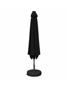 Parasol da Giardino con Luci LED 200 x 300 cm Poliestere Nero 2