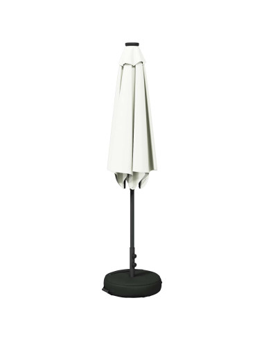 Parasol da Giardino con Luci LED 270 x 270 cm Poliestere Crema