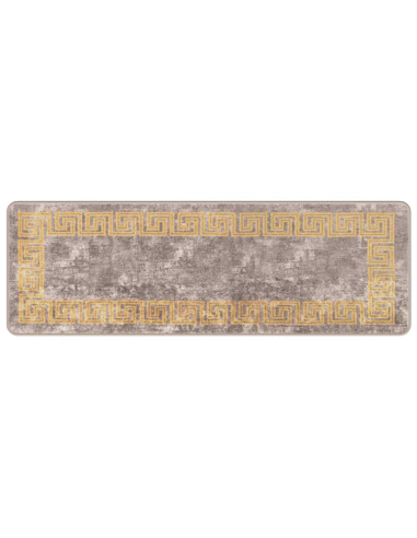 Runner Tappeto MARSA Grigio 50 x 150 cm Poliestere e PVC
