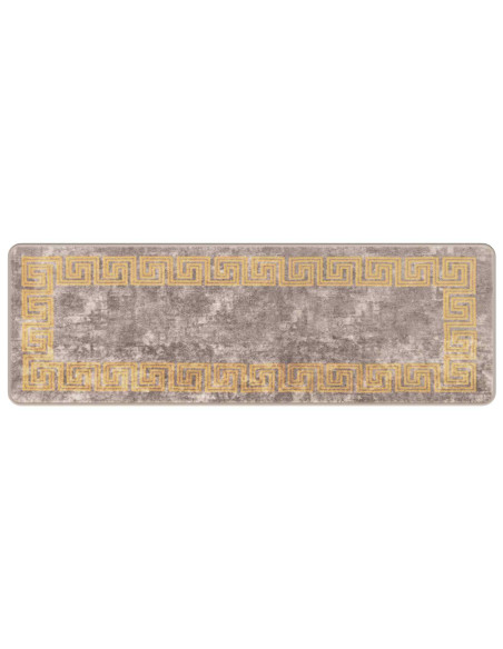 Runner Tappeto MARSA Grigio 50 x 150 cm Poliestere e PVC