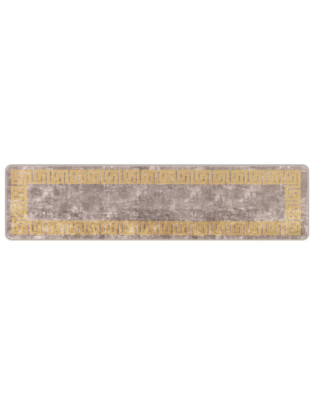 Runner Tappeto MARSA Grigio 50 x 200 cm Poliestere e PVC