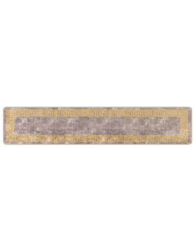 Runner Tappeto MARSA Grigio 50 x 250 cm Poliestere e PVC