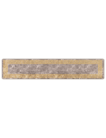 Runner Tappeto MARSA Grigio 50 x 250 cm Poliestere e PVC