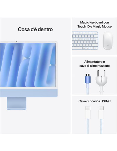 IMAC 24  M4 BLU/10CORE/16GB/256GB