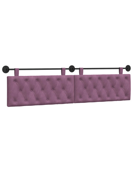 Testata appesa Montaggio a parete Viola 210 x 55 x 7 cm Velluto