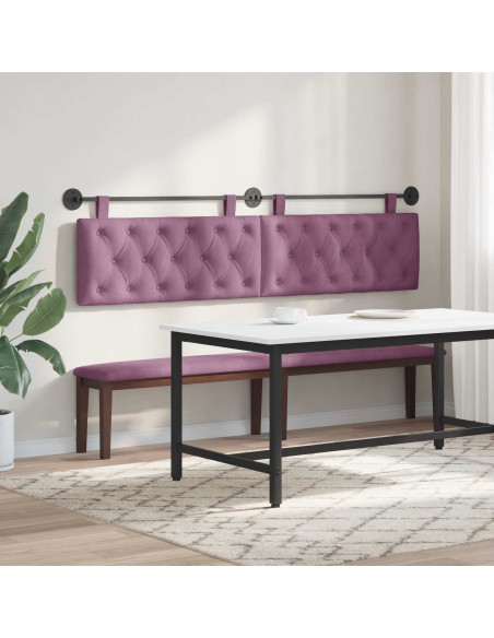 Testata appesa Montaggio a parete Viola 210 x 55 x 7 cm Velluto