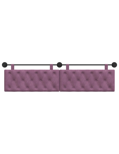 Testata appesa Montaggio a parete Viola 210 x 55 x 7 cm Velluto