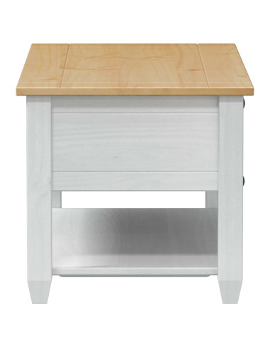 Tavolino da salotto Bianco 100 x 48 x 45 cm Pino massello
