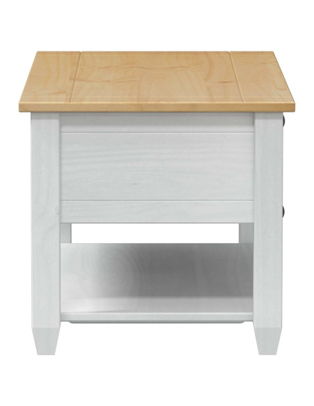 Tavolino da salotto Bianco 100 x 48 x 45 cm Pino massello