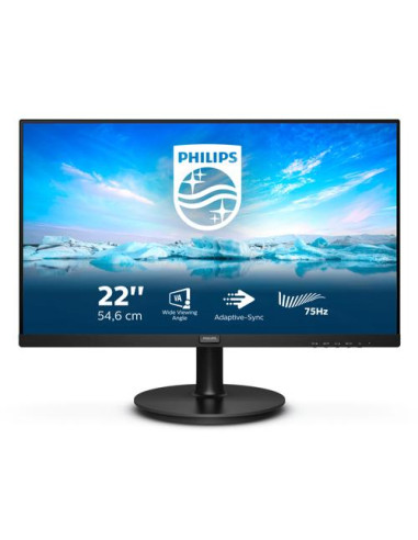 PHILIPS MONITOR 21,5 LED VA 16:9 FHD 4MS 250 CDM, VGA/DP/HDMI, MULTIMEDIALE