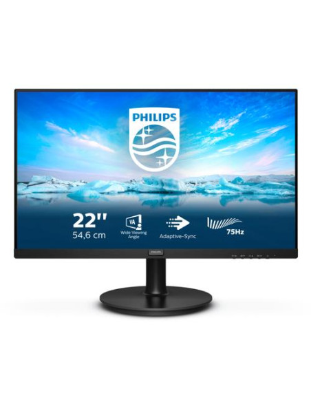 PHILIPS MONITOR 21,5 LED VA 16:9 FHD 4MS 250 CDM, VGA/DP/HDMI, MULTIMEDIALE