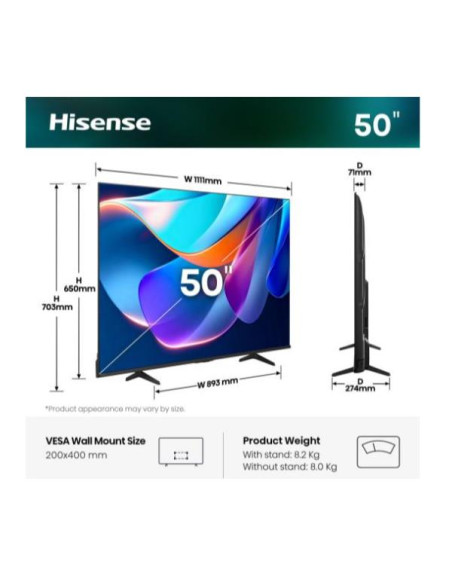 50 A69S 4K UHD SMART VIDAA