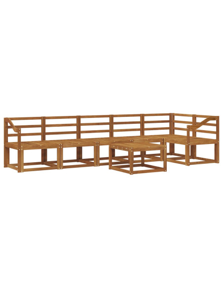 Set di divani da esterno 7 pcs Naturale