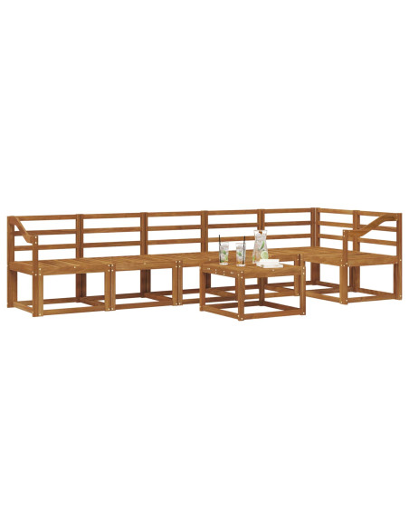 Set di divani da esterno 7 pcs Naturale