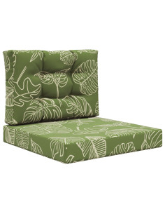Cuscino per divano da esterno 2 pcs Design a foglia Poliestere 2