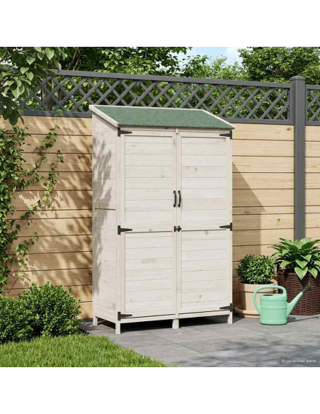 Capanno da Giardino Bianco 106,5 x 56 x 176 cm