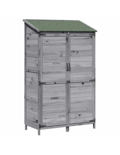 Capanno da Giardino Grigio 106,5 x 56 x 176 cm 2
