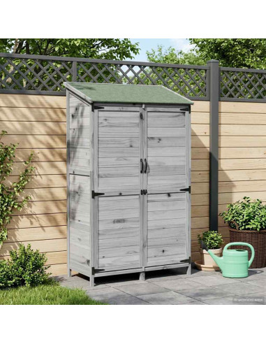 Capanno da Giardino Grigio 106,5 x 56 x 176 cm