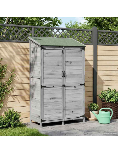 Capanno da Giardino Grigio 106,5 x 56 x 176 cm