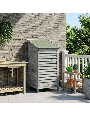 Capanno da Giardino Grigio 59 x 56 x 113,5 cm