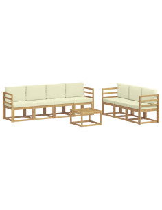 Set di divani da esterno 7 pcs 2