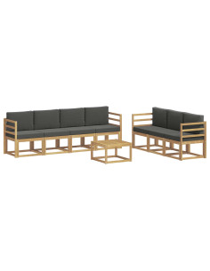 Set di divani da esterno 7 pcs 2