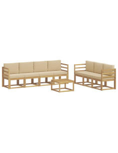 Set di divani da esterno 7 pcs 2
