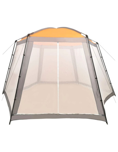 Tenda per Piscina in Tessuto 500x433x250 cm Grigia