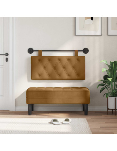 Testata appesa Marrone 100 x 55 x 7 cm Velluto