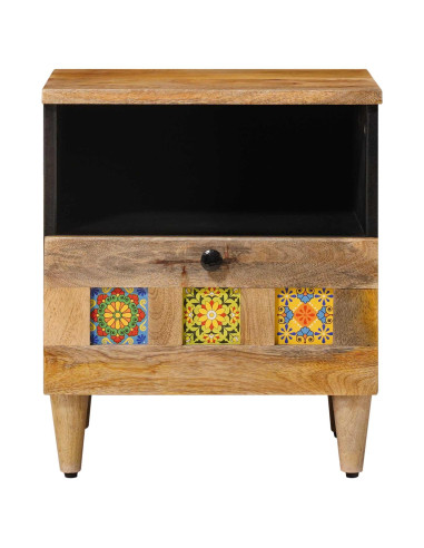 Armadio da Notte con cassetto 2 pcs Naturale 40 x 33 x 46 cm