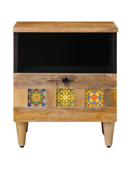 Armadio da Notte con cassetto 2 pcs Naturale 40 x 33 x 46 cm