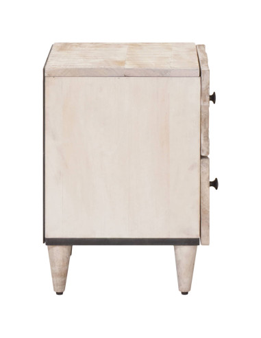 Armadio da Notte con cassetto Bianco 40 x 33,5 x 46 cm