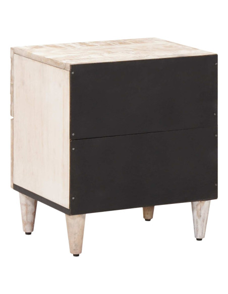 Armadio da Notte con cassetto Bianco 40 x 33,5 x 46 cm