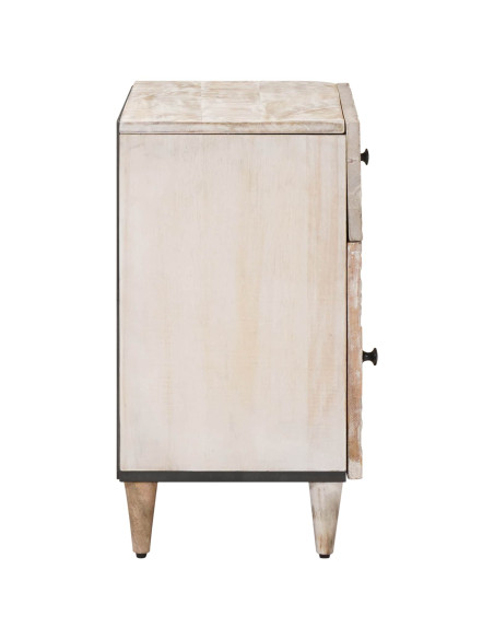 Mobiletto da Letto con cassetto Bianco 50 x 33 x 60 cm