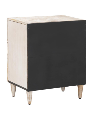 Mobiletto da Letto con cassetto Bianco 50 x 33 x 60 cm