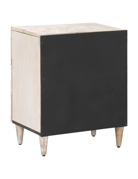 Mobiletto da Letto con cassetto Bianco 50 x 33 x 60 cm