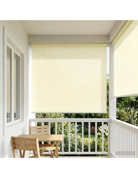 Voletta a rullo con protezione UV Crema 160 x 140 cm Poliestere