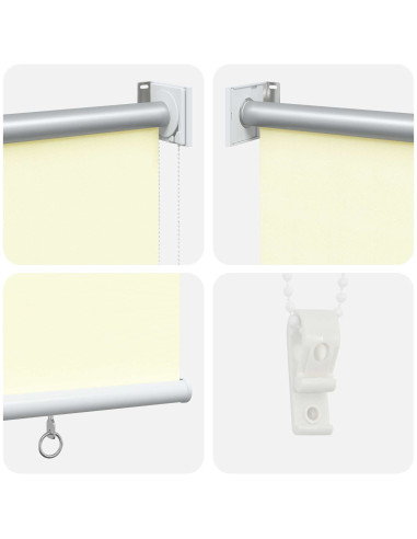 Voletta a rullo con protezione UV Crema 200 x 140 cm Poliestere