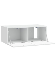 Mobile Porta TV da Muro 98 x 31 cm Bianco Legno ingegnerizzato 2