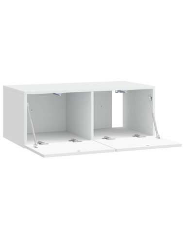 Mobile Porta TV da Muro 98 x 31 cm Bianco Legno ingegnerizzato