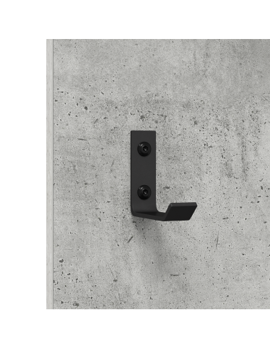 Appendiabiti a muro Grigio cemento 30 x 1,5 x 80 cm