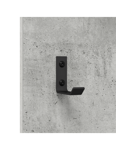 Appendiabiti a muro Grigio cemento 30 x 1,5 x 80 cm