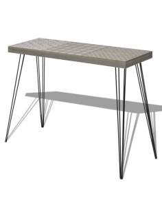 Tavolo Consolle 90x30x71,5 cm Grigio 2